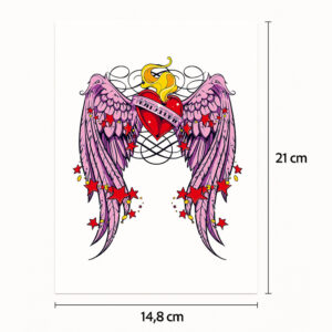 Tatouage demi-sleeve ailes de l’amour