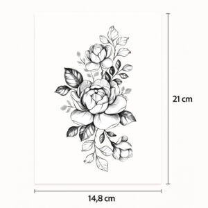 Tatouage demi-sleeve fleur infinie