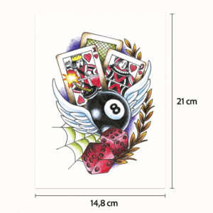 Tatouage demi-sleeve Risque et chance