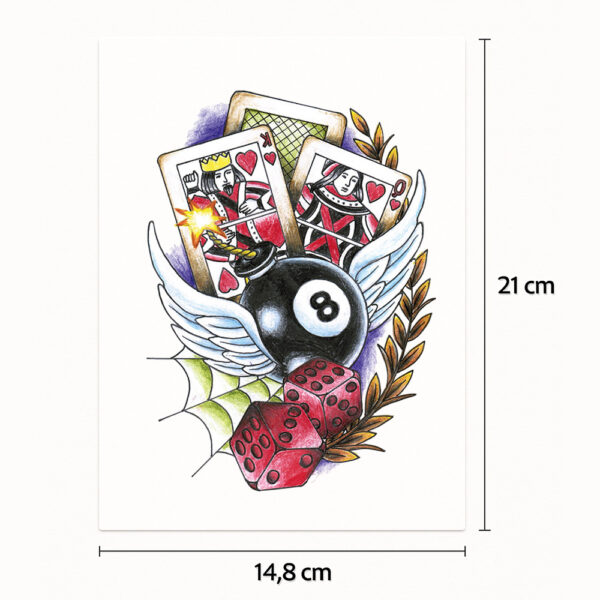 Tatouage demi-sleeve Risque et chance