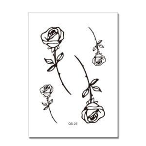 Tatouage main roses tombantes