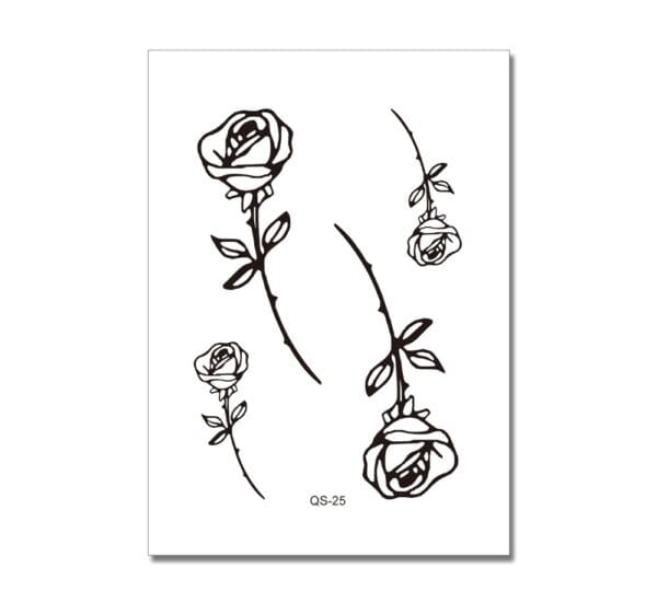 Hand-Tattoo Fallende Rosen