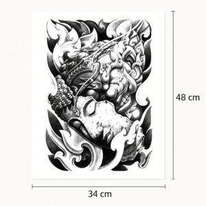 Tatouage dos deux visages