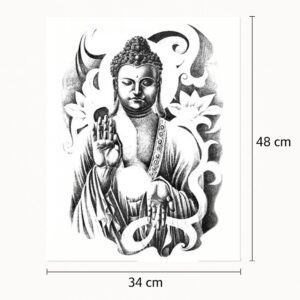 Tatouage dos bouddha en méditation