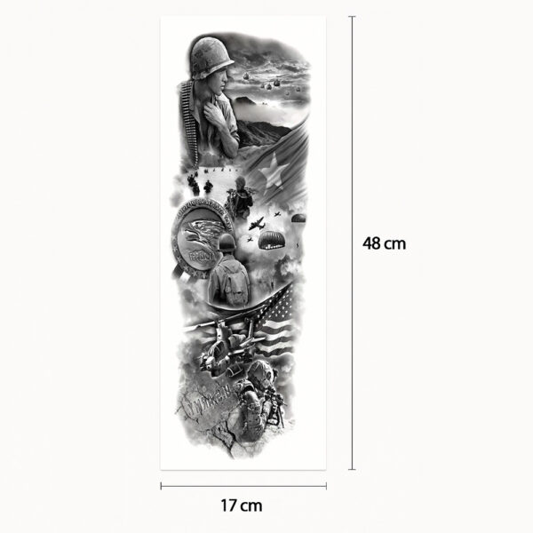 Tatouage sleeve guerre du Vietnam