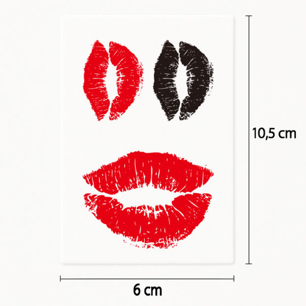 Tatouage Baiser rouge et noir