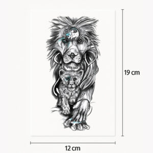 Tatouage lion protecteur