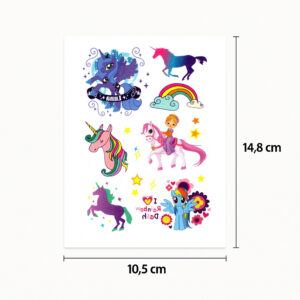 Tatouage licorne arc-en-ciel