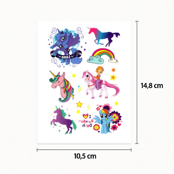 Tatouage licorne arc-en-ciel