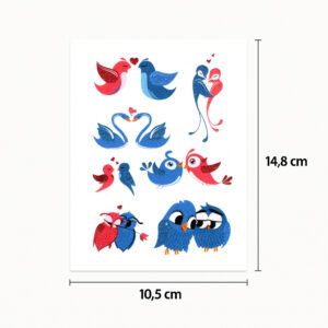 Tatouage oiseaux amoureux