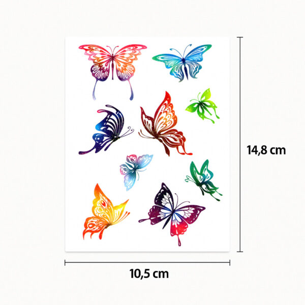 Tatouage papillons colorés