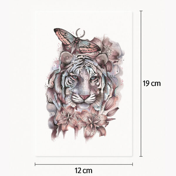 Tatouage animaux et fleurs