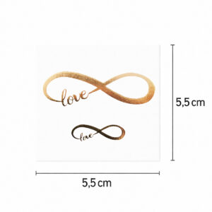 Tatouage amour infini doré